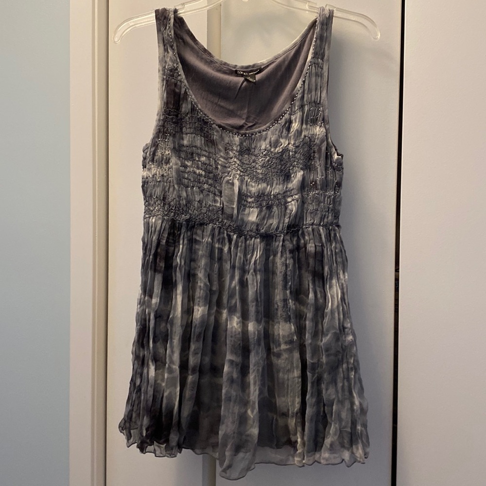 Lucky Brand tie dye silk tank top